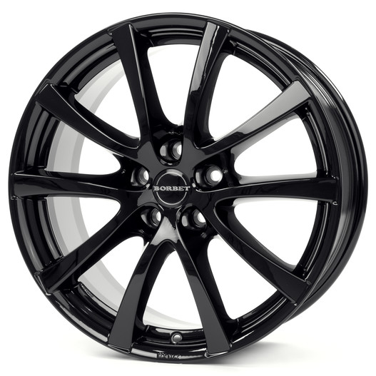 фото диска Borbet R17 ET35 DIA72,5 PCD:5/120 Чёрный глянцевый
