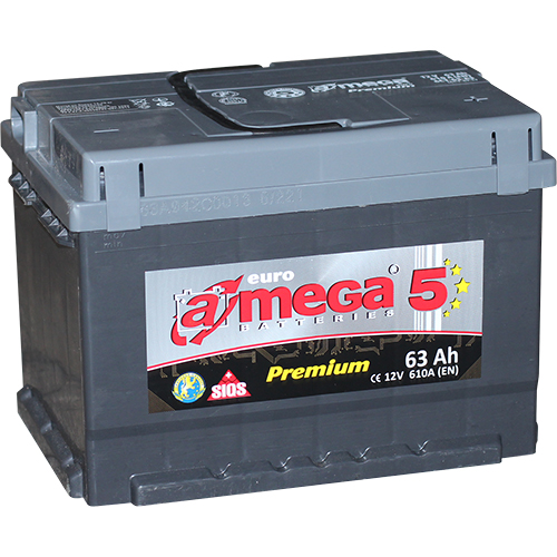 фото акб A-MEGA Premium 6СТ-63 АчА 
 обратная