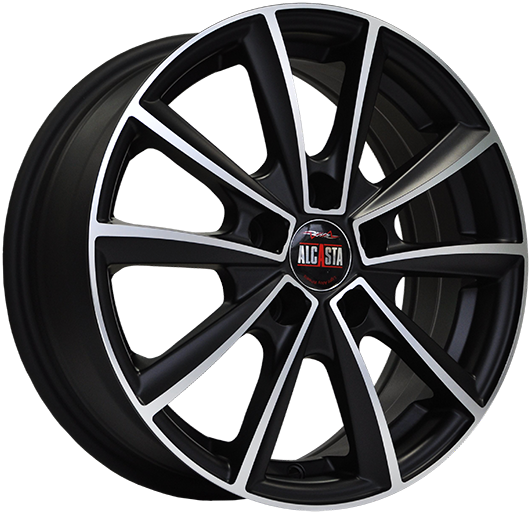 фото диска Alcasta R15 ET39 DIA56,6 PCD:5/105 черный матовый полированный