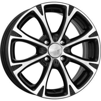 фото диска КиК R15 ET45 DIA67,1 PCD:4/108 Чёрный глянцевый с полированной лицевой частью