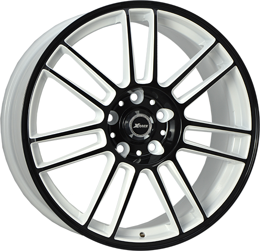 фото диска X-RACE R17 ET43 DIA66,6 PCD:5/112 белый+черный
