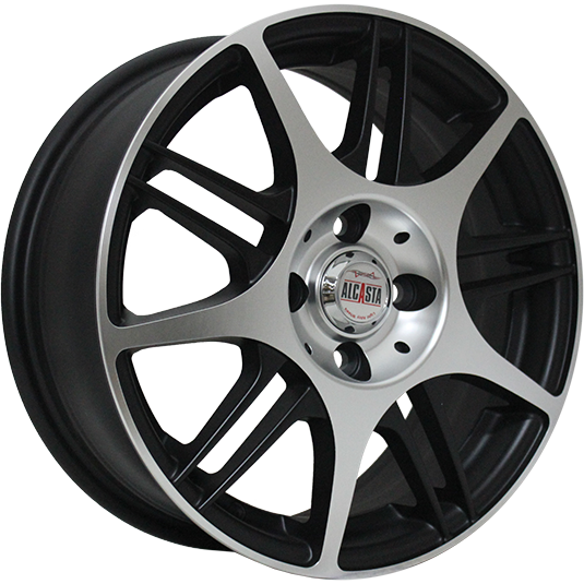 фото диска Alcasta R16 ET50 DIA60,1 PCD:4/100 черный матовый с полировкой
