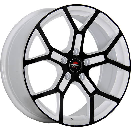 фото диска YOKATTA R16 ET50 DIA60,1 PCD:4/100 БЕЛЫЙ +ЧЕРНЫЙ