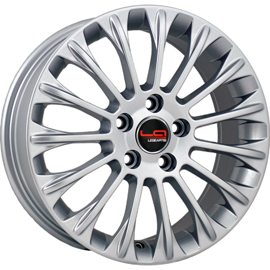 фото диска Replica LA R16 ET50 DIA63,3 PCD:5/108 серебро с черной полировкой