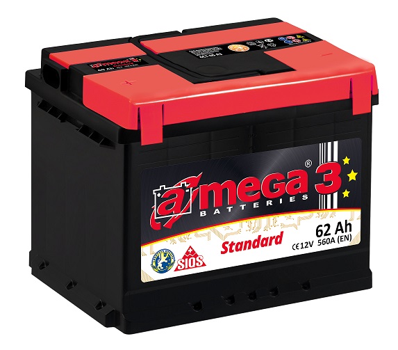 фото акб A-MEGA Standard 6СТ-61 АчА 
 обратная