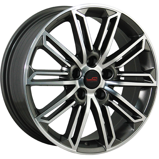 фото диска Replica LA R19 ET30 DIA60,1 PCD:5/114,3 НАСЫЩЕННЫЙ ТЕМНО-СЕРЫЙ ПОЛНОСТЬЮ ПОЛИРОВАННЫЙ