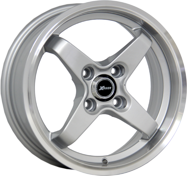 фото диска X-RACE R16 ET35 DIA58,6 PCD:4/98 серебристый с полированным ободом