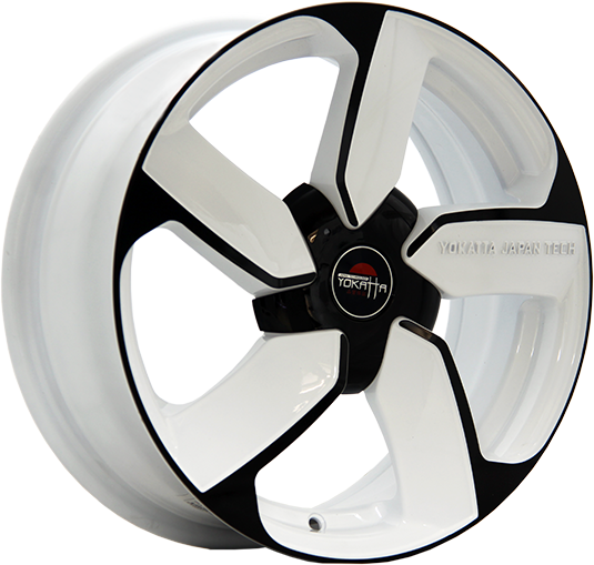 фото диска YOKATTA R16 ET42 DIA57,1 PCD:5/112 белый+черный