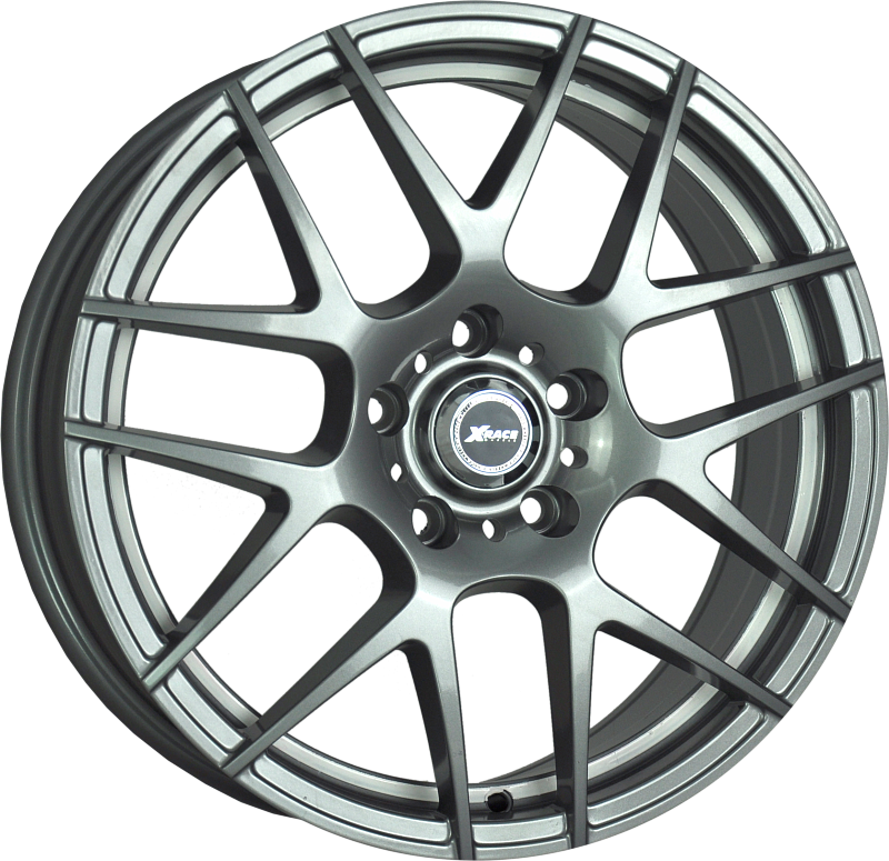 фото диска X-RACE R18 ET42 DIA67,1 PCD:5/120 темно-серый с белой полосой внутри