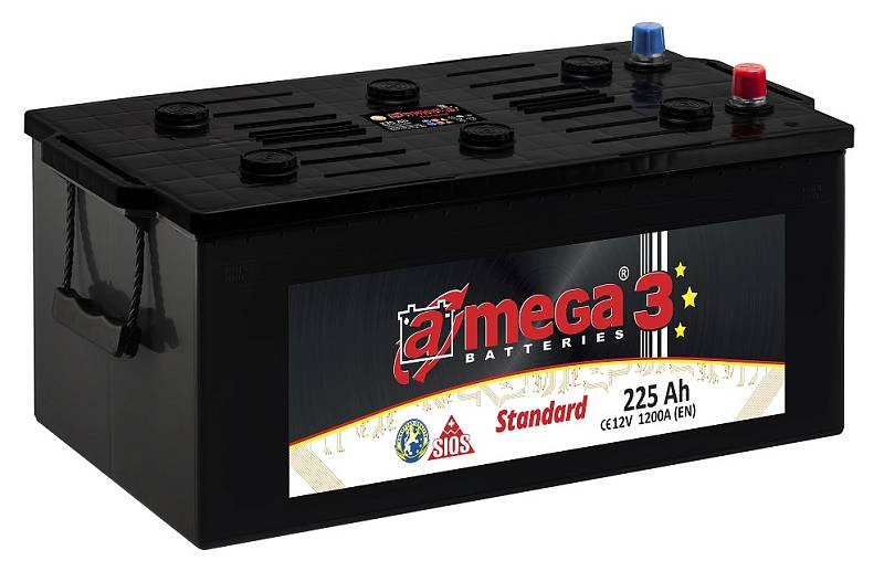 фото акб A-MEGA Standard 6СТ-225 АчА 
 обратная